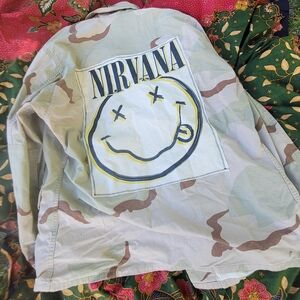 Upcyled nirvana army jacket